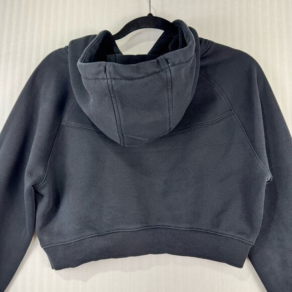 Alphalete Classic Capital Logo Black Crop Hoodie & Jogger Sweatpants Size Medium - Picture 4 of 12